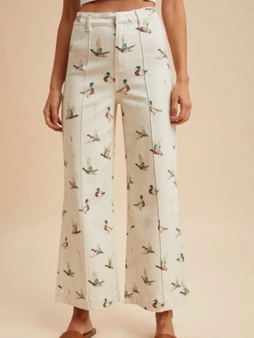 NWT Wide-Leg Cropped Duck Jeans - Size XL